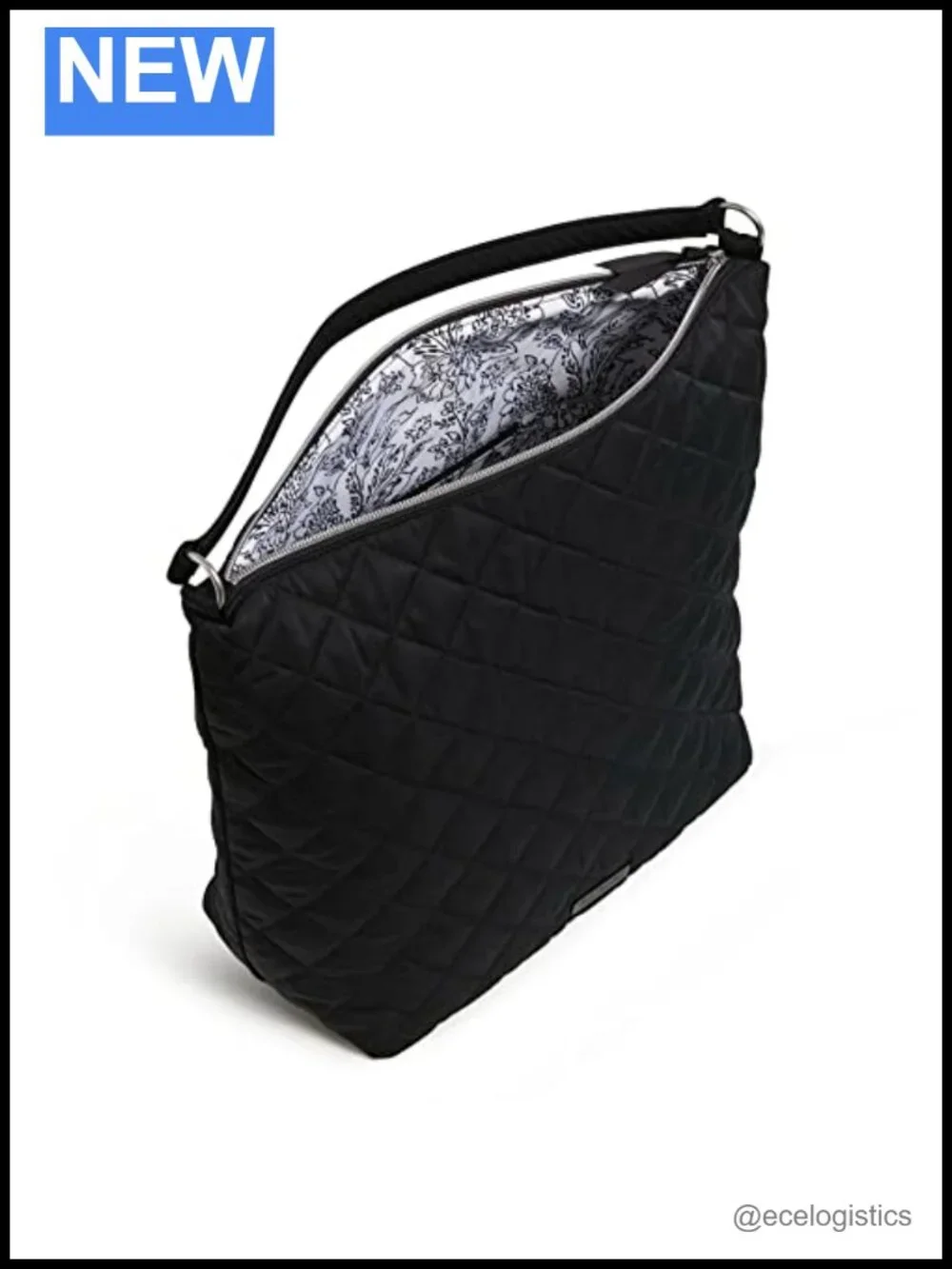 Oversized Hobo Bag Water-Repellent Performance Twill Shoulder Bag with Pockets